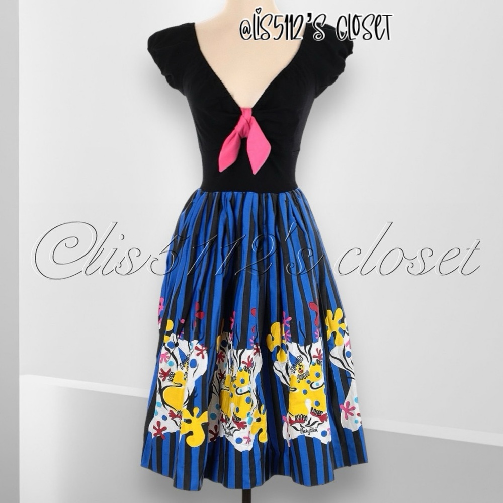 Pinup Couture x Disney Parks Mary Blair Circus Clown Natalie Swing Dress Sz S - Picture 3 of 15